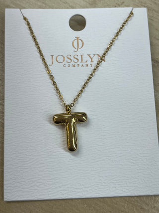 Gold initial necklace