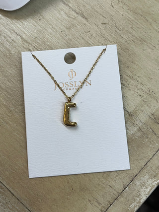 Gold initial necklace