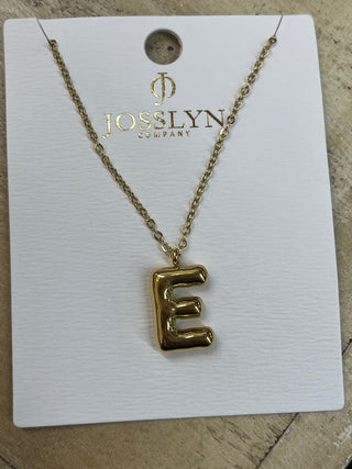 Gold initial necklace