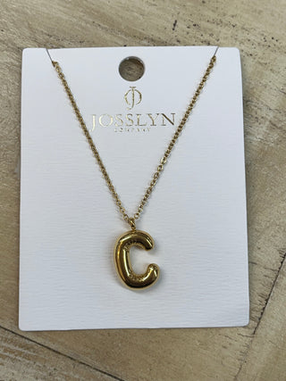 Gold initial necklace