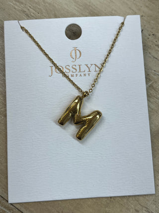 Gold initial necklace