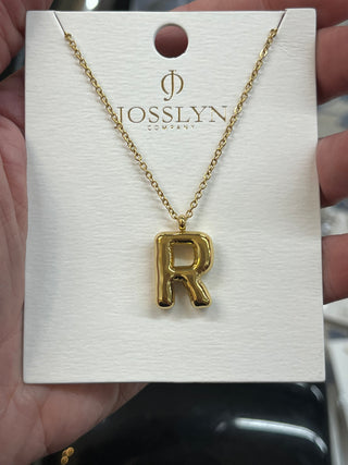 Gold initial necklace