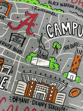 Tuscaloosa Campus Map T-shirt