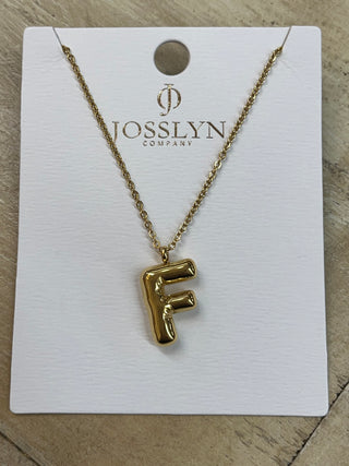 Gold initial necklace