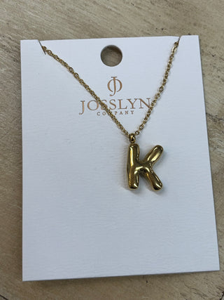 Gold initial necklace