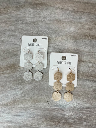 hexagon earrings