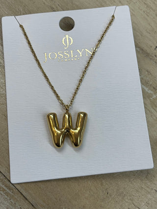 Gold initial necklace