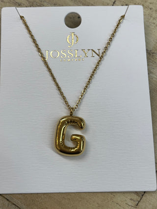 Gold initial necklace