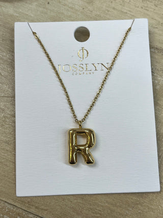 Gold initial necklace