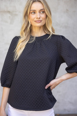 Quilt Puff sleeve top