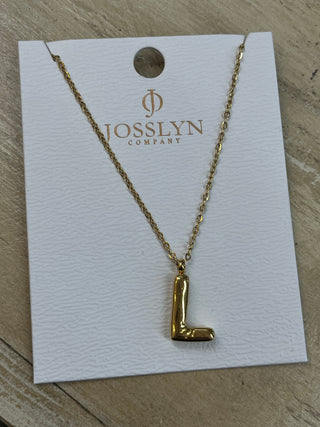 Gold initial necklace