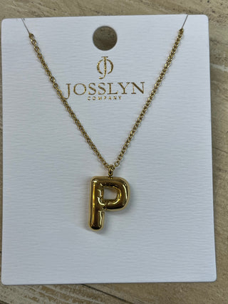 Gold initial necklace