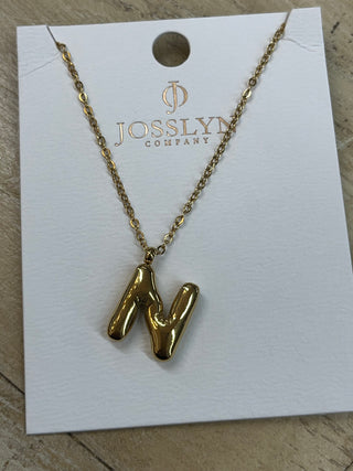 Gold initial necklace