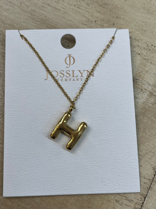 Gold initial necklace