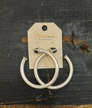 Chunky Silver Hoops