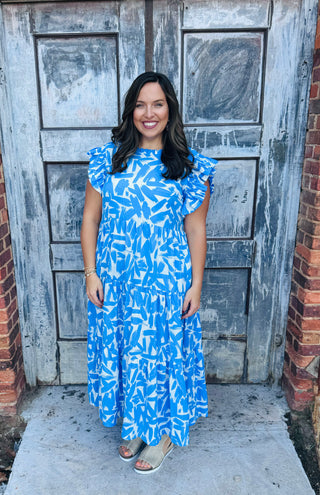 Cover Me In Blue Maxi Dress