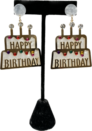 Happy Birthday Cake Earrings