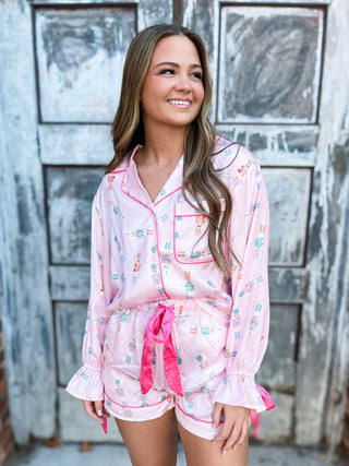 Nutcracker Satin Cuffed PJ's