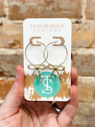 bow and hoop taylor shaye earrings