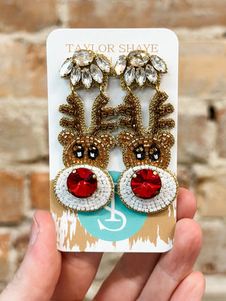 Rudolph Beaded Drop Taylor Shaye Earrings