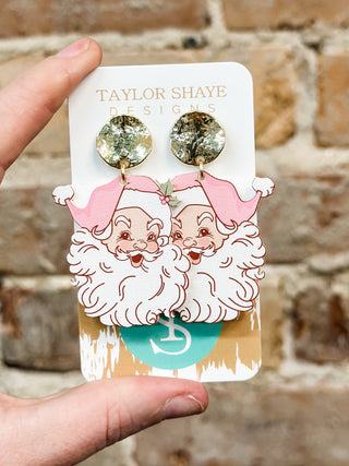 St. Nick Acrylic Drop Taylor Shaye Earrings