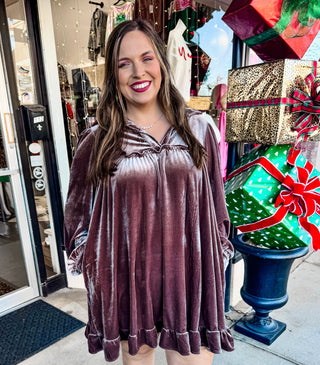 Velvet Ruffle dress