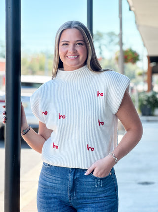 ho ho ho mock neck sweater