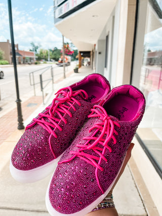 Bedazzled Tennis-Fuchsia