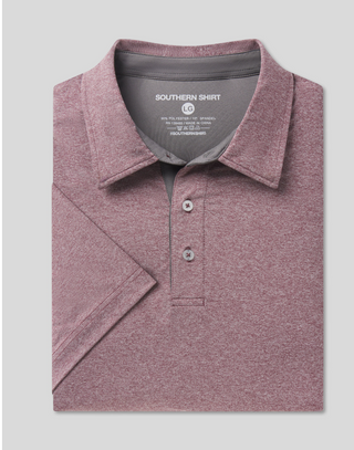 Grayton Heather Polo - Bordeaux