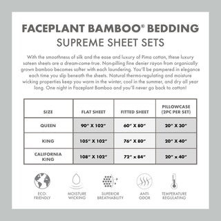 Faceplant Bamboo®  Supreme Sheet Set: Sand / King