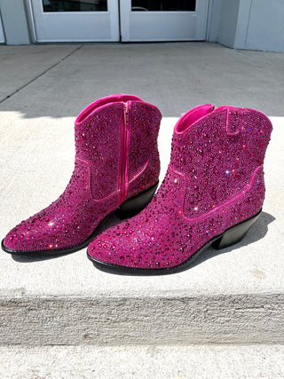 Shine Bright Fuchsia Booties