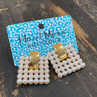 Square Pearl Earrings