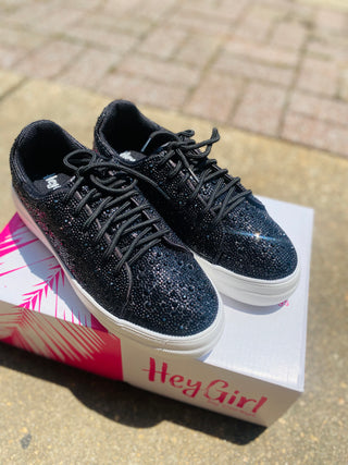 Bedazzled Tennis-Black