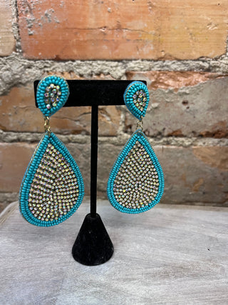 Beaded Blinged earrings