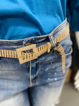 Plus Bling Belt- Gold